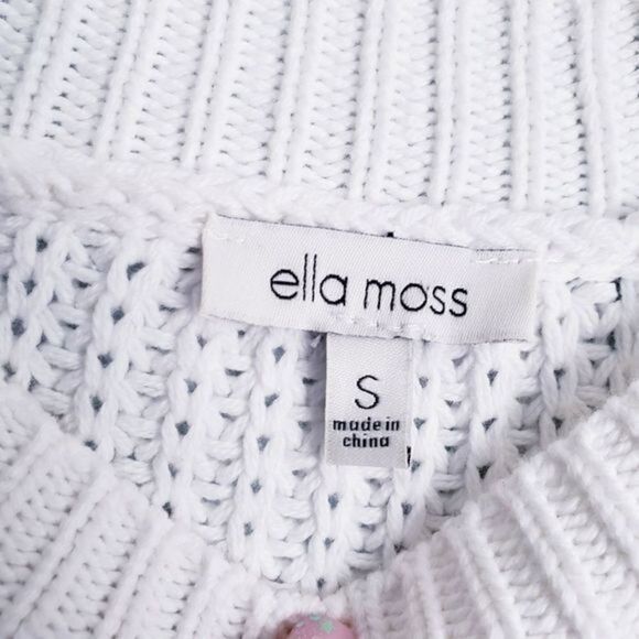 Ella‎ Moss Black and White Striped Chunky Knit Sweater - Picture 3 of 6